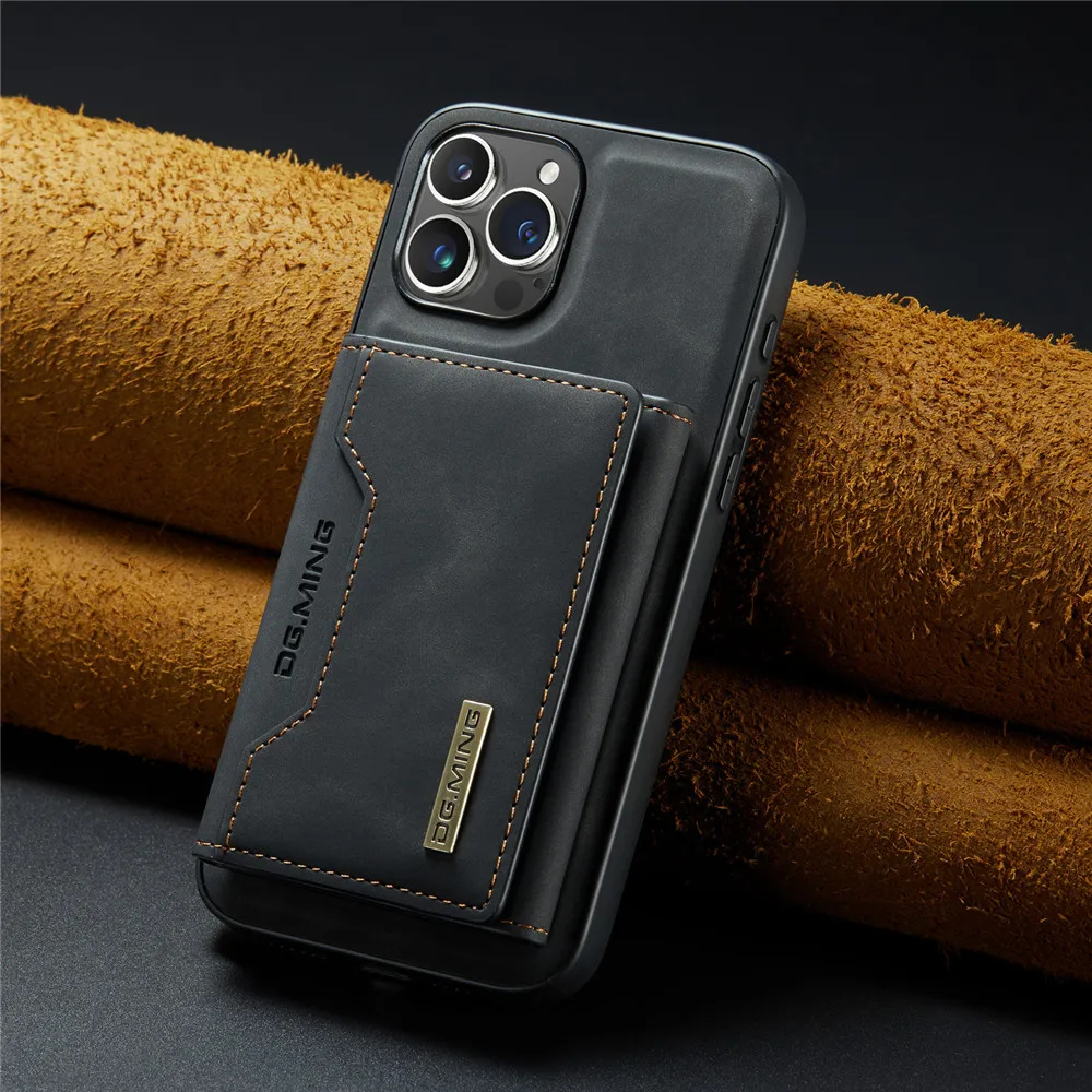 2 In 1 Detachable Magnetic Leather Case for iPhone 16 15 Pro Max 14 13 12 11 XS 7 8 Plus SE2020 Wallet Cover Cards Holder Pocket